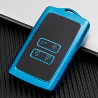 tpu key case holder for renault megane clio logan kadjar 1 2 3 scenic koleos 2021 styles keychain card car cover accessories