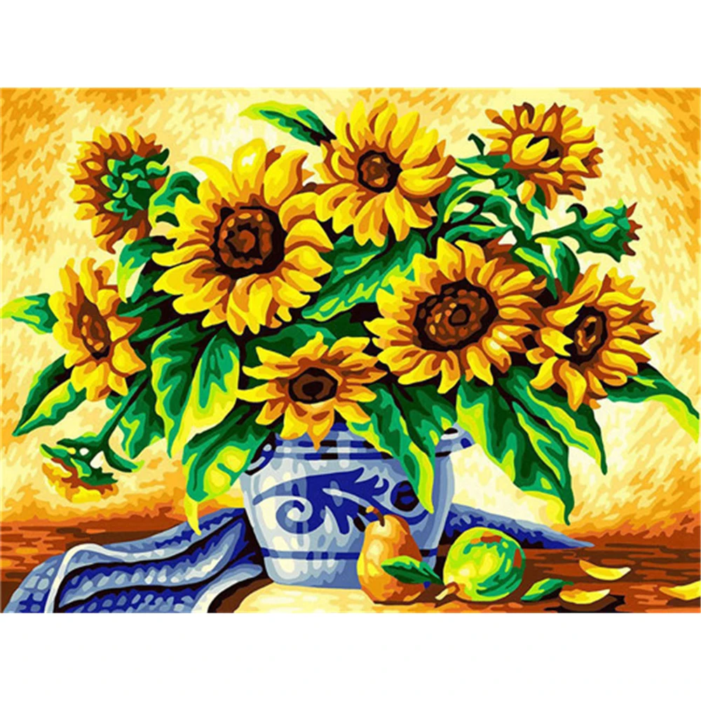 

Sunflower Flower DIY 3D Full Diamond Painting Diamond Mosaic Diamond Embroidery Complete Kit Home Decor Christmas Gift Hobby