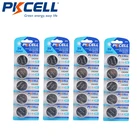 Набор кнопочных батарей PKCELL CR2450 ECR2450, 20 шт.4 карты, литиевая батарея 3 в, для часов, игрушек, калькуляторов
