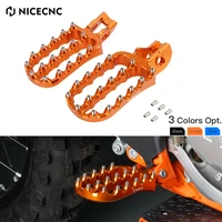nicecnc 62mm wide foot pegs footrest footpegs rests pedals for ktm 125 200 250 300 350 450 500 exc excf xc xcf sx sxf 2017 2022
