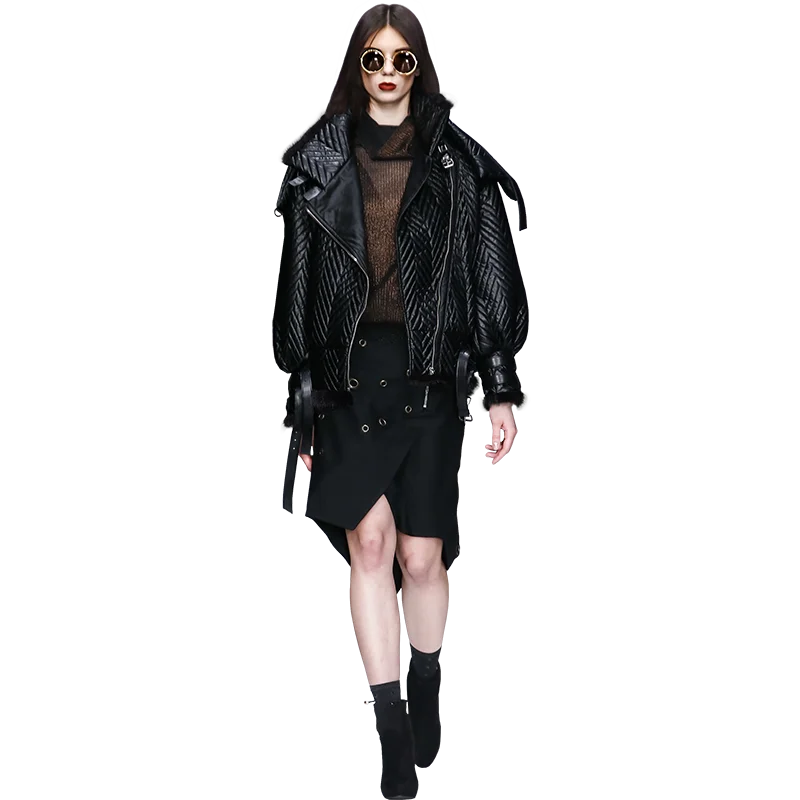 

Short Women 's Coat 2021 New Winter European And American Solid Color Lapel Long Sleeve All -Matching Jacket