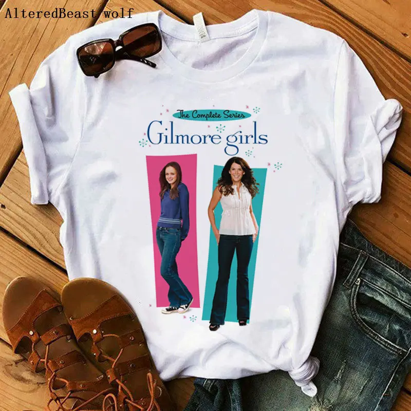 Новинка, модная футболка для женщин, Gilmore, для девочек, с принтом, LUKE'S, забавная футболка, для женщин, harajuku, летняя, короткий рукав, для женщин, vogue, топы