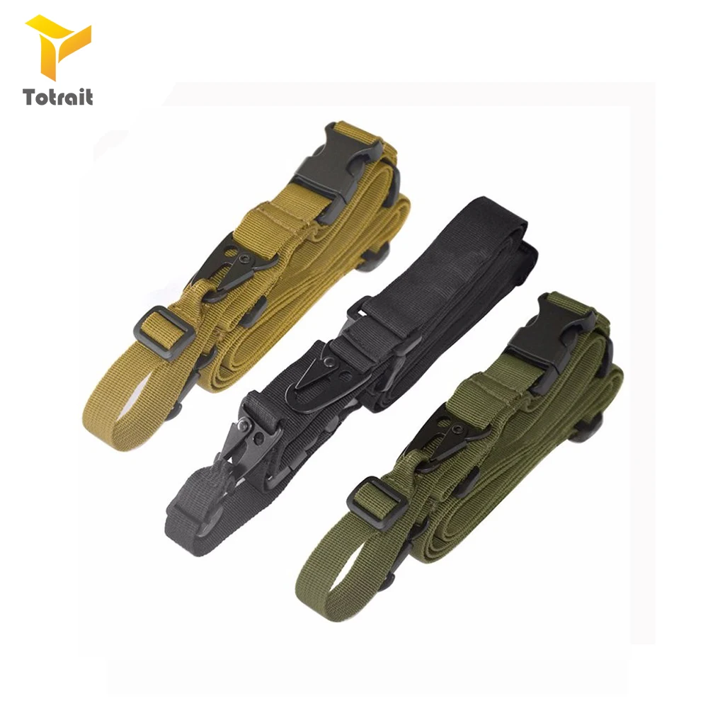 

TOtrait Military Tactical 3Point gun Sling Bungee Strapping Adjustable multifunctional Gun rope Combat Three Point Pistol Strap
