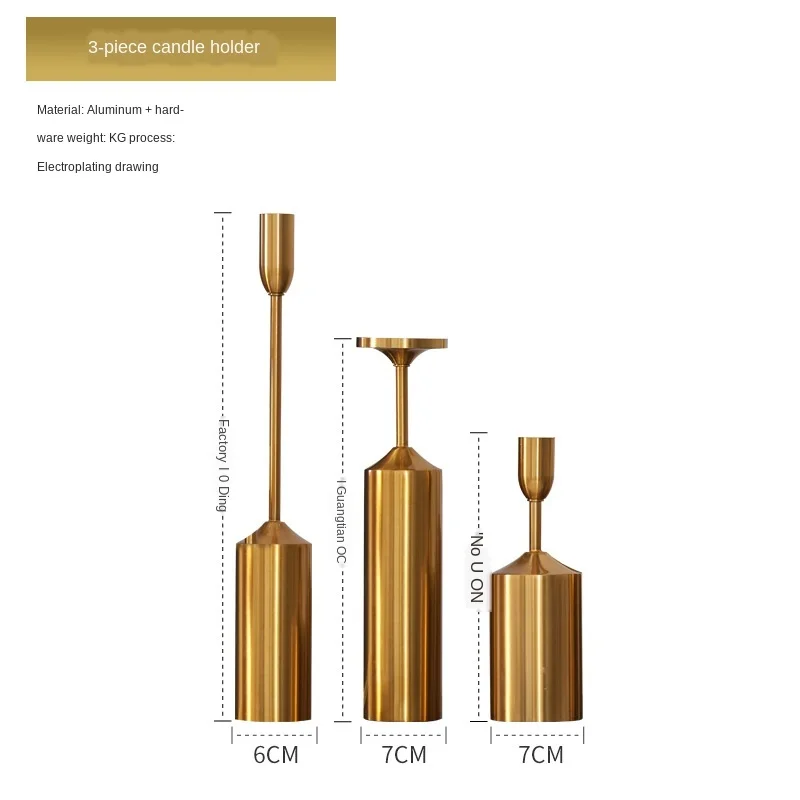 Роскошный металлический подсвечник в скандинавском стиле украшение для