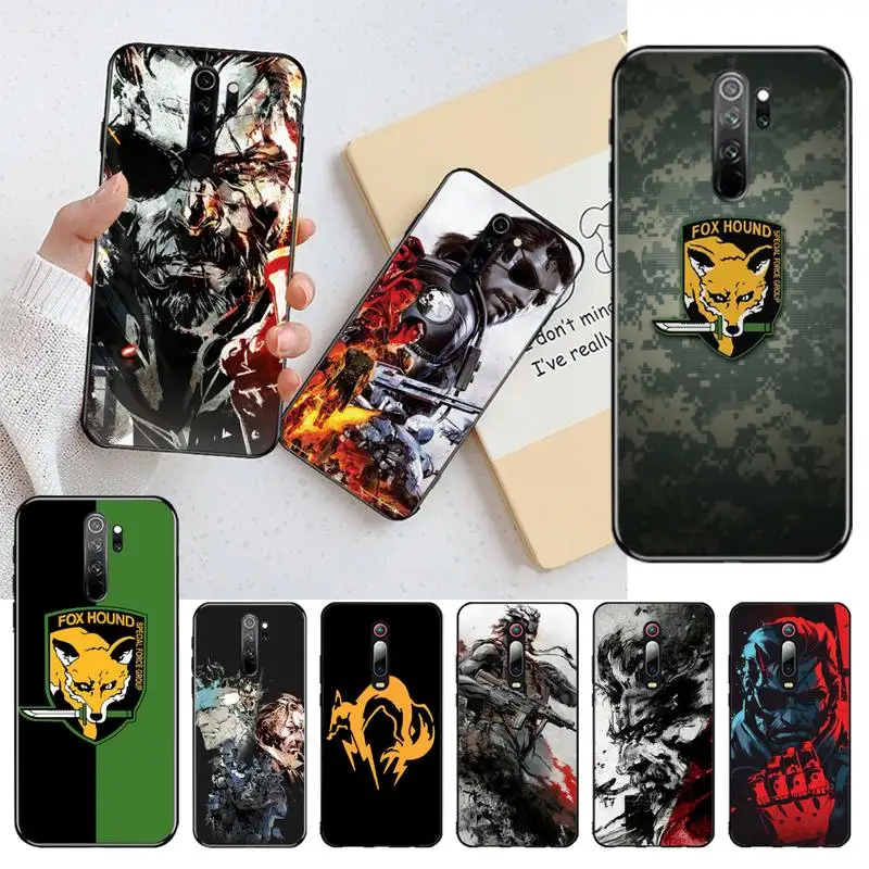 

CUTEWANAN Metal Gear Solid Black TPU Soft Phone Case for Redmi Note 9 8 8T 8A 7 6 6A Go Pro Max Redmi 9 K20