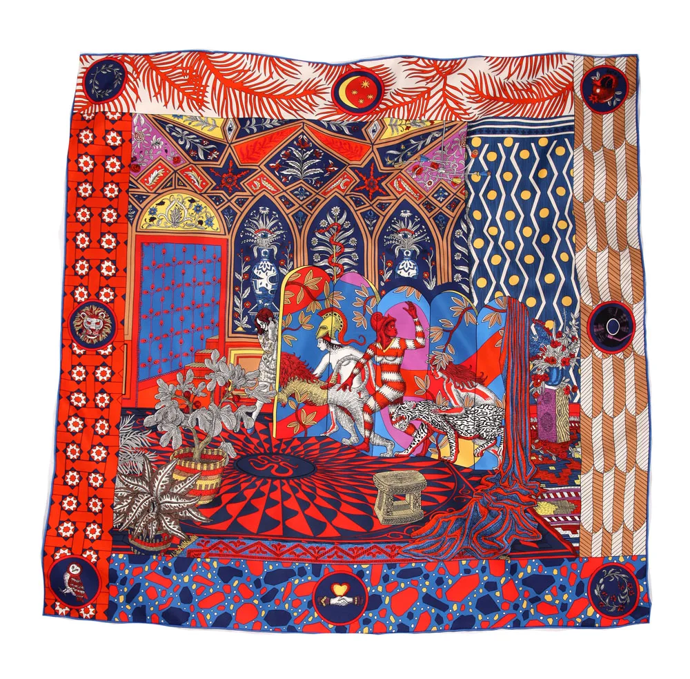 

Square Heavy Twill Silk Duplex Prints Scarf TWIC-10393