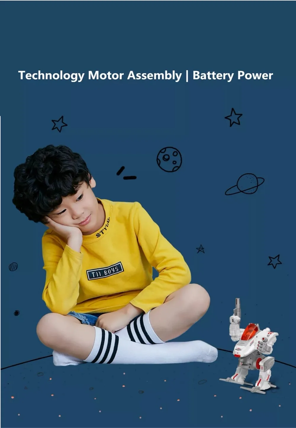 Mijia Bravokids 54 шт. Робот Модель воина электрический набор игрушек своими руками головоломка сборная игрушка модель мальчик девочки игрушка для детей подарок для детей