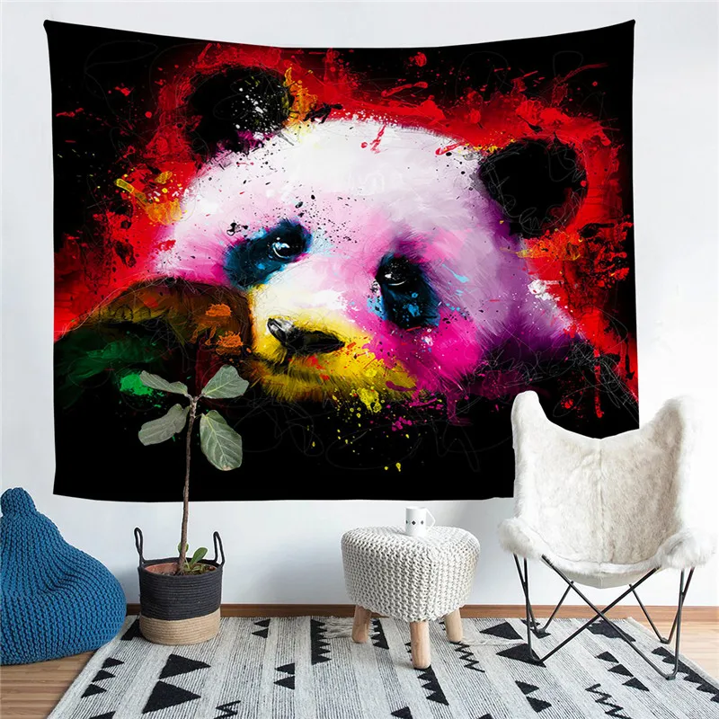 

Panda Printed Living Room Decoration Wall Hanging Tapestry Yoga Mat Rug Home Decor Art