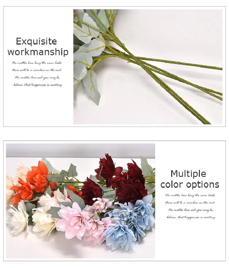 5 цветов/букет искусственные растения пиония лактифлора свадебное украшение