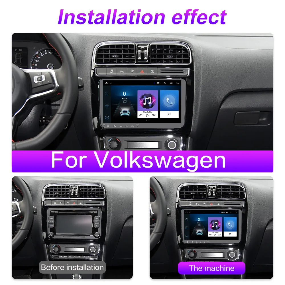 Автомобильный радиоприемник 4G 8 ядер Android 9 0 навигация GPS для VW Volkswagen SKODA GOLF 5 6 POLO