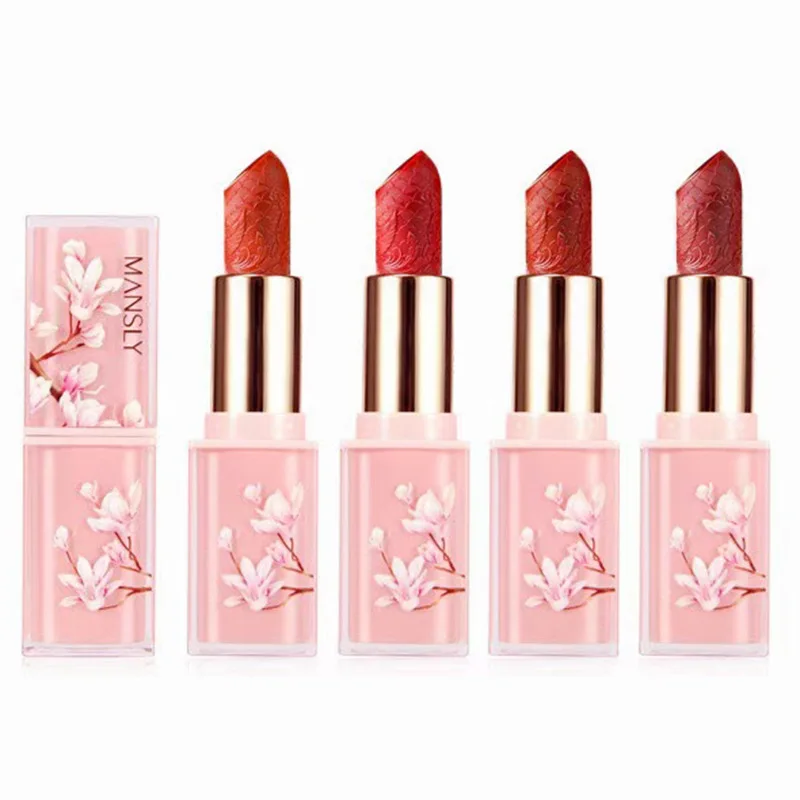 

MANSLY Velvet Matte Lipstick Long Lasting Moisturizing Lip Color Makeup Carved Paste