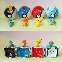 takara tomy genuine pokemon pikachu bulbasaur charmander squirtle poke ball cute action figure model toys