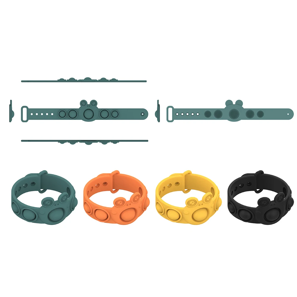 Juguetes de burbujas de empuje para ni&ntilde;os, pulsera con hoyuelos suaves, juguete sensorial de descompresi&oacute;n, antiestr&eacute;s, relajante, juguete para regalo-3