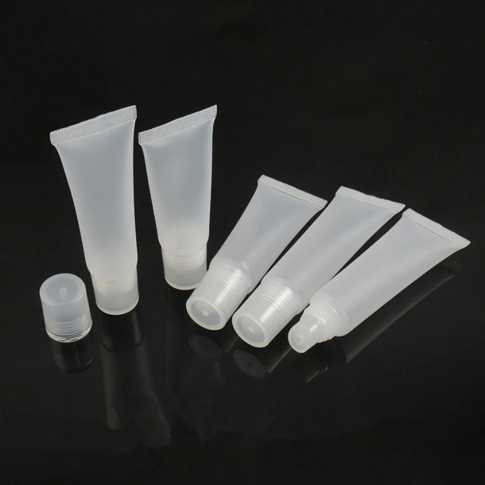 10pcs 8/10/15ML Mini Empty bottle Empty Lip Gloss Tubes Lipstick Tube Lip Balm Soft Tube Makeup Squeeze Clear Tube Container images - 6
