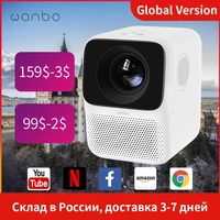 projector wanbo t2 max projector 4k global version led mini projector portable wifi lcd full hd 1080p correction home theater