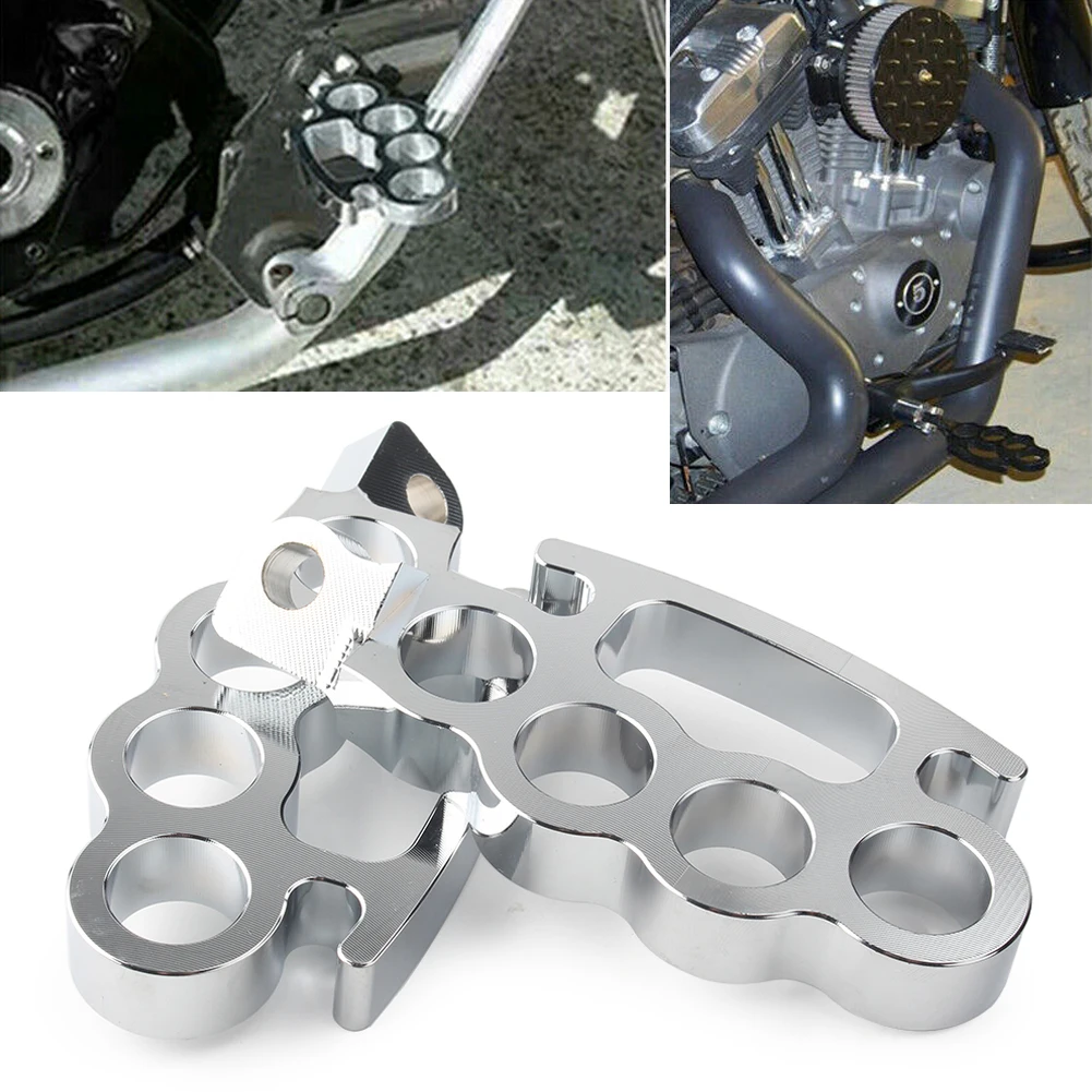 

2Pcs Motorcycle Floor Board Controls Foot Peg Knuckle Footpegs For Harley Davidson Softail Dyna Sportster Touring TU2 Chrome