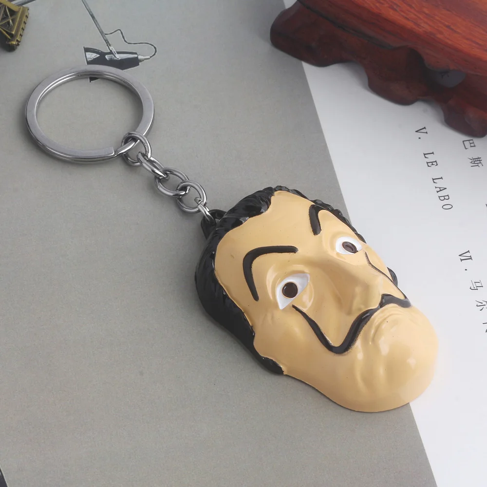 Брелоки La Casa De Papel в виде маски бумажный дом брелок с принтом Сальвадора Дали для