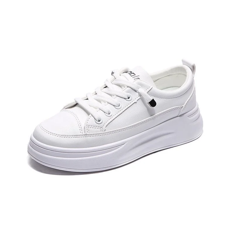 

2021 Ladies Lace on Luxury Soft High-quality White Shoes for Men and Women Thick-soled Women Sports Shoes Casual Couple Shoes