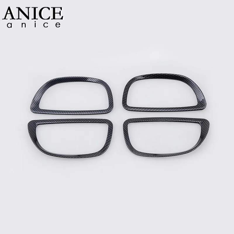 

4PCS Carbon fiber color CHROME ABS INTERIOR INSIDE DOOR HANDLE BOWL COVER FRAME For Toyota Corolla 2014-2018