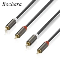 bochara 2rca to 2rca male to male ofc audio cable foil shielded 1m 1 8m 3m 5m 10m for amplifier mixer