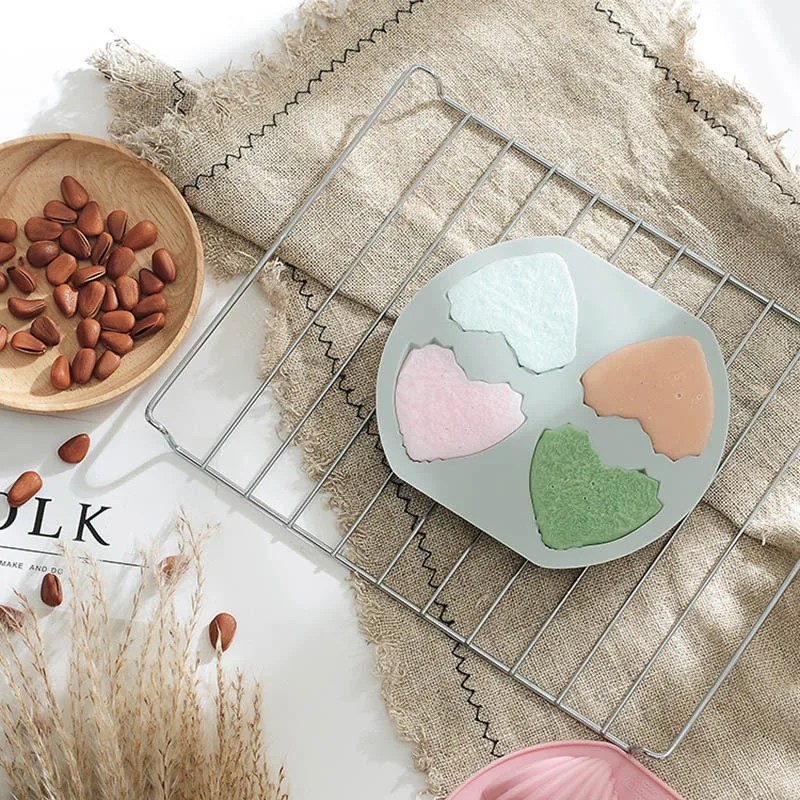 Новинка 4 отверстия форма оболочки силиконовая для кексов торта 3D помадки