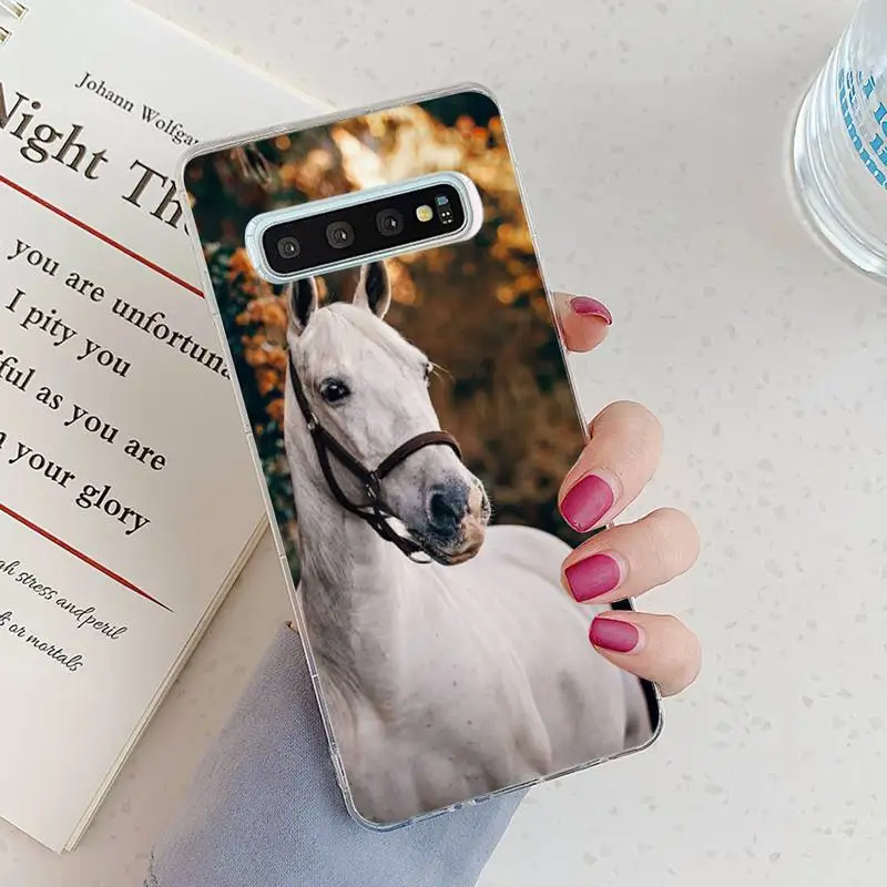 

Horse animal Phone Case Transparent for Samsung A71 S9 10 20 HUAWEI p30 40 honor 10i 8x xiaomi note 8 Pro 10t 11