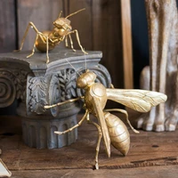 22cm giant insect decoration resin crafts bee mantis ant statue golden butterfly metal ornament office home room desk decoration