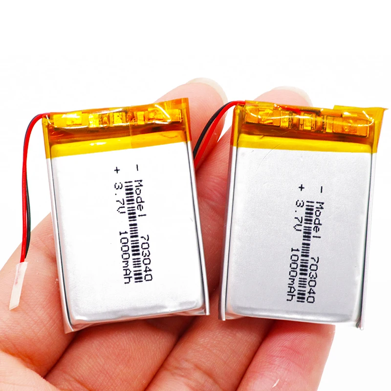 Перезаряжаемая 3 7 V 1000mAh 703040 батарея Li-Po полимерные элементы литий-ионная Lipo для