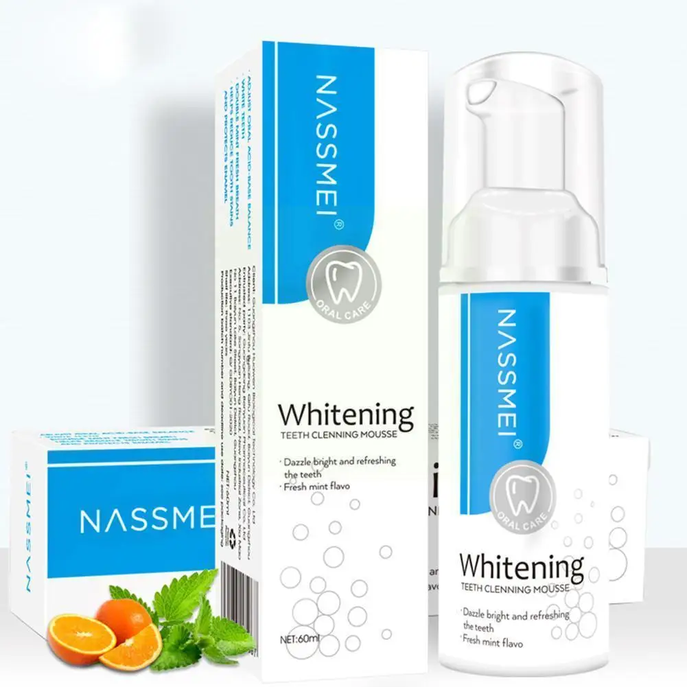 

60ml Mousse Cleaning Toothpaste Anti-oral Odor Remove Foaming Whitening Tool Dental Plaque Care Toothpaste Stain Oral Tooth D5X0