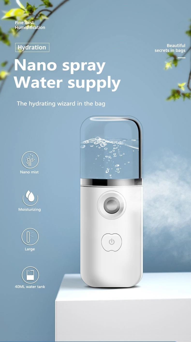 

Nano Spray Moisturizer Steam Face Device Big Spray Cold Spray Portable Beauty Instrument Steamer Humidifier Alcohol Sprayer