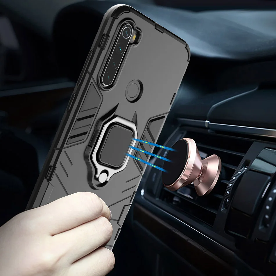 Гибридный бронированный чехол 2 в 1 для телефона Xiaomi чехлы 8 pro магнитный кольцевой