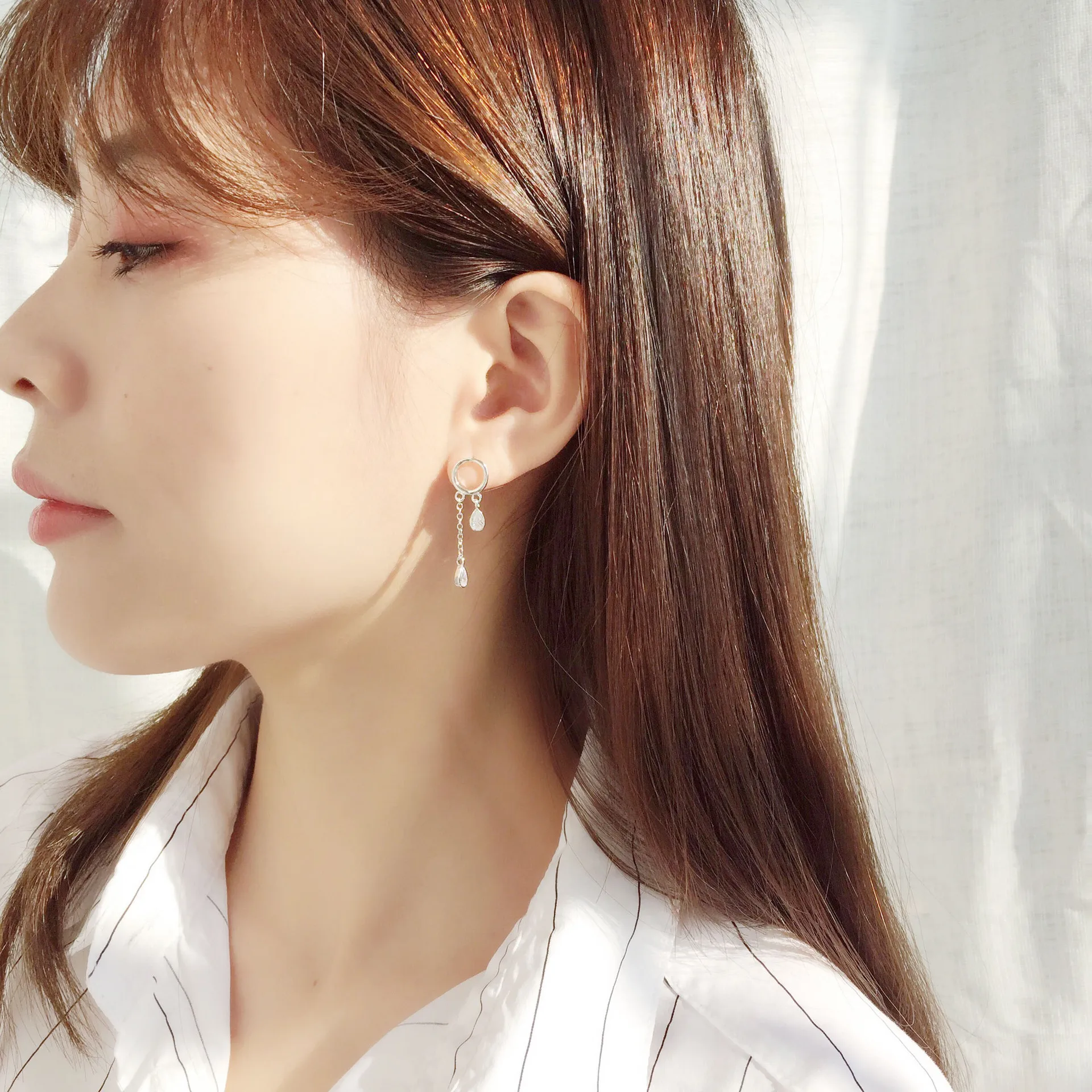 Элегантные женские серьги гвоздики ювелирные изделия из стерлингового серебра