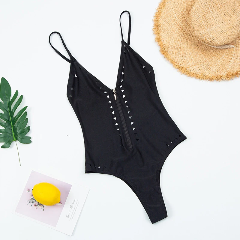 Слитный купальник на молнии красный бикини Ретро стиль плюс размер для женщин