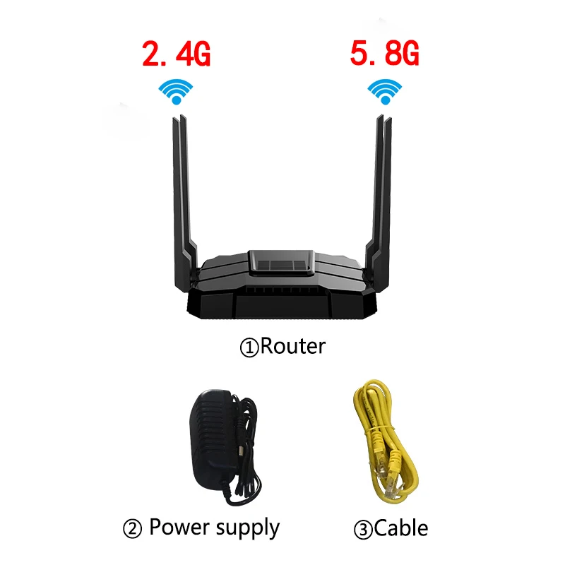 Беспроводной двухдиапазонный Wi Fi роутер AC1200 ретранслятор антенны с высоким