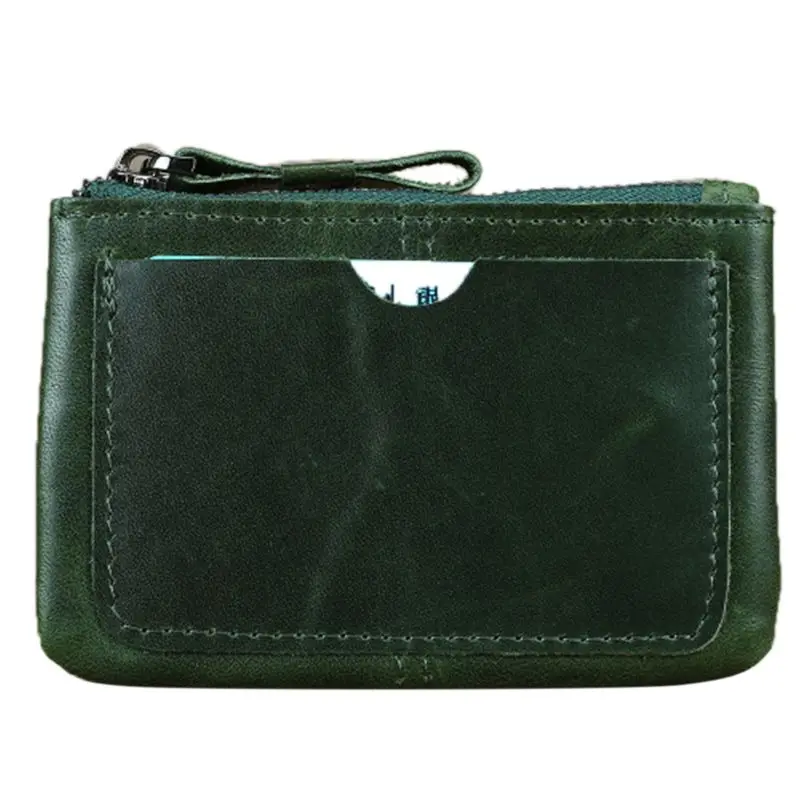 Винтажный кошелек унисекс из натуральной кожи для монет денег кредитных карт