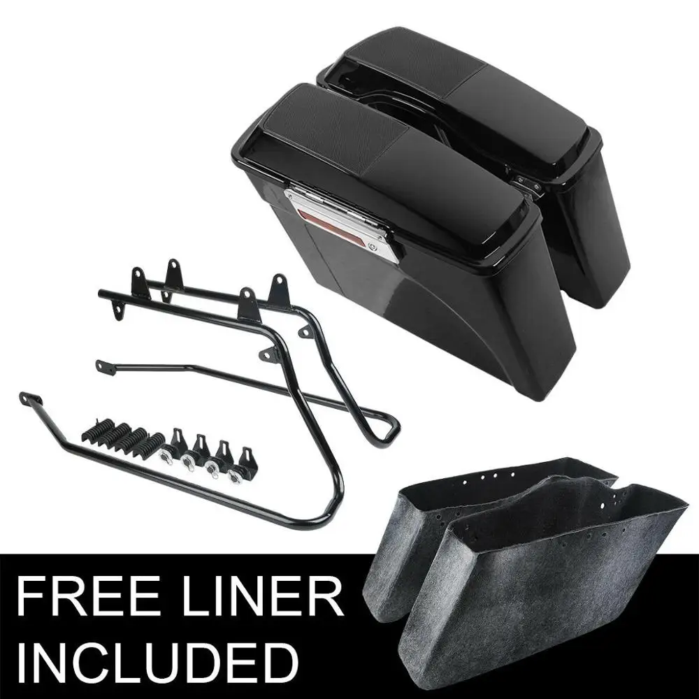 Мотоциклетные яркие черные жесткие сумки для динамиков конверсионные