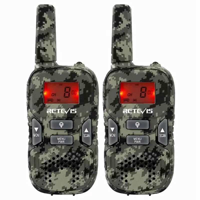 

RETEVIS 2pcs RT33 Mini Walkie Talkie for Kids Child Hf Radio 0.5W PMR FRS/GMRS 8/22CH VOX PTT Flashlight LCD Display PMR446 Gift