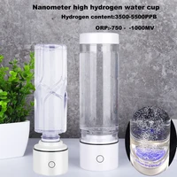 japanese craft nano high hydrogen generator bottle 5000ppb spe pem electrolysis orp alkaline water ionizer can breathe pure h2