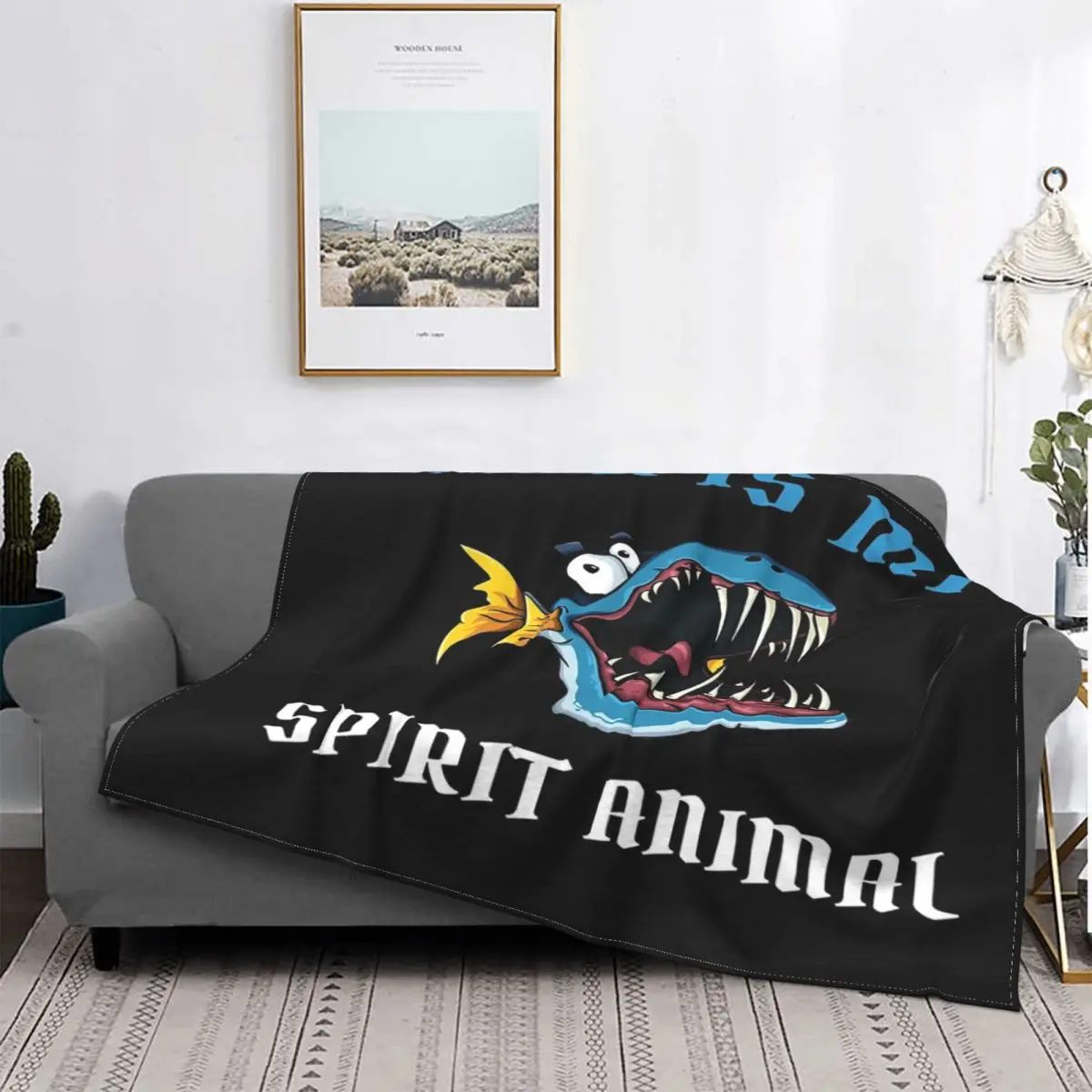 

Manta de Animal Fish Is My Spirit, кубреккама a cuadros, funda para sofra, Manta a cuadros, текстиль для роскошного дома
