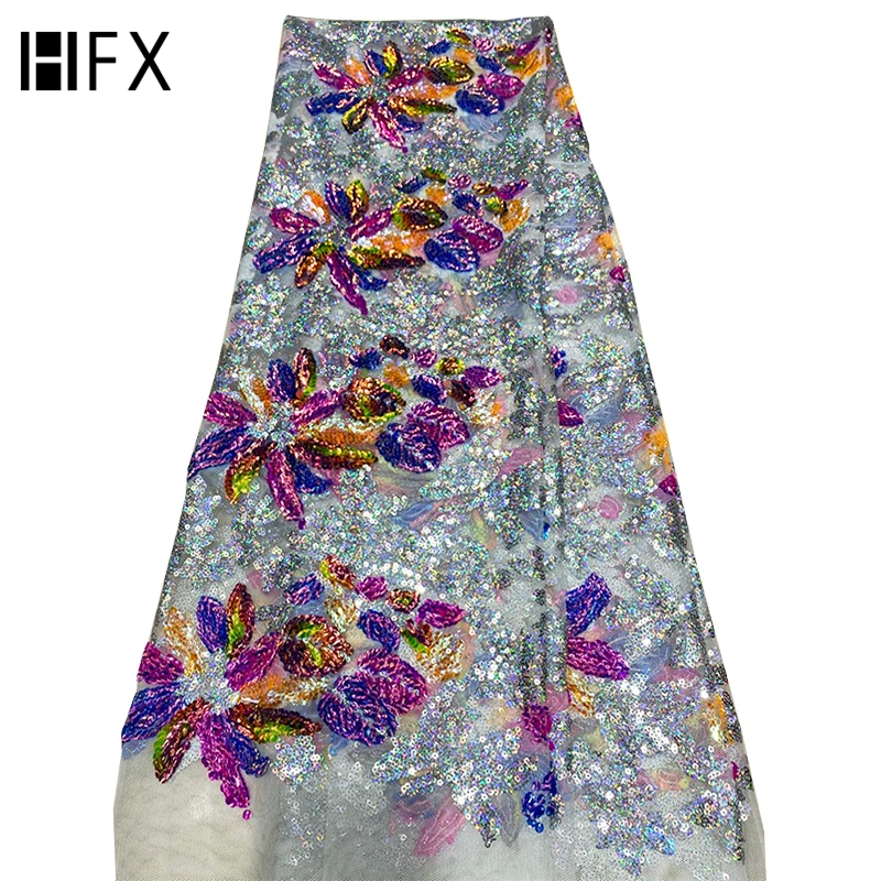 Роскошная кружевная ткань с блестками 2019 Высококачественная африканская