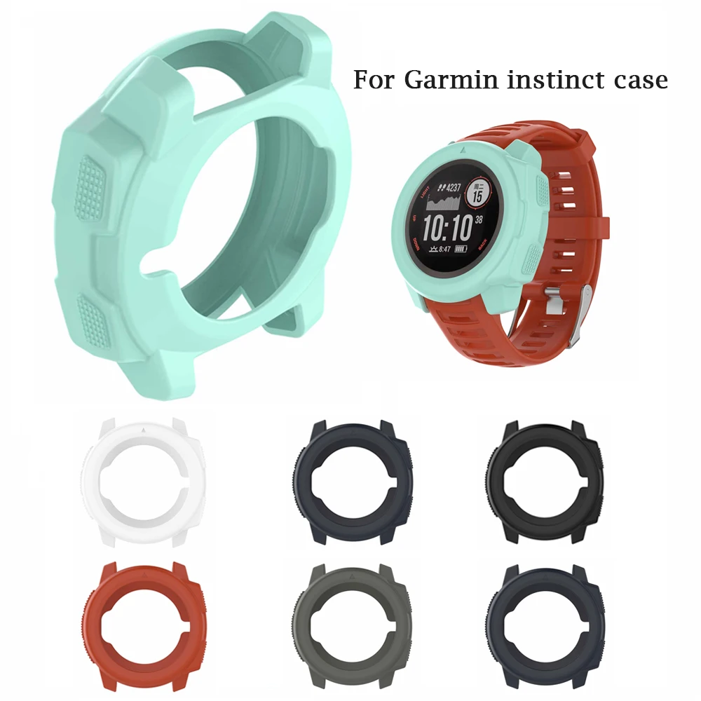 

For Garmin Instinct Smart Watch Bracelet Protector Case Silicone Protective Cases for Garmin Instinct Sports Watch Accessories