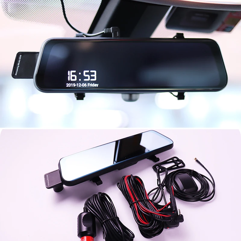 

1080P Car DVR 10" Stream Media 4G Android 8.1 ADAS Dash Cam Camera Car Camera Recorder Dvr Dashcam GPS Navigation 1080P WIFI