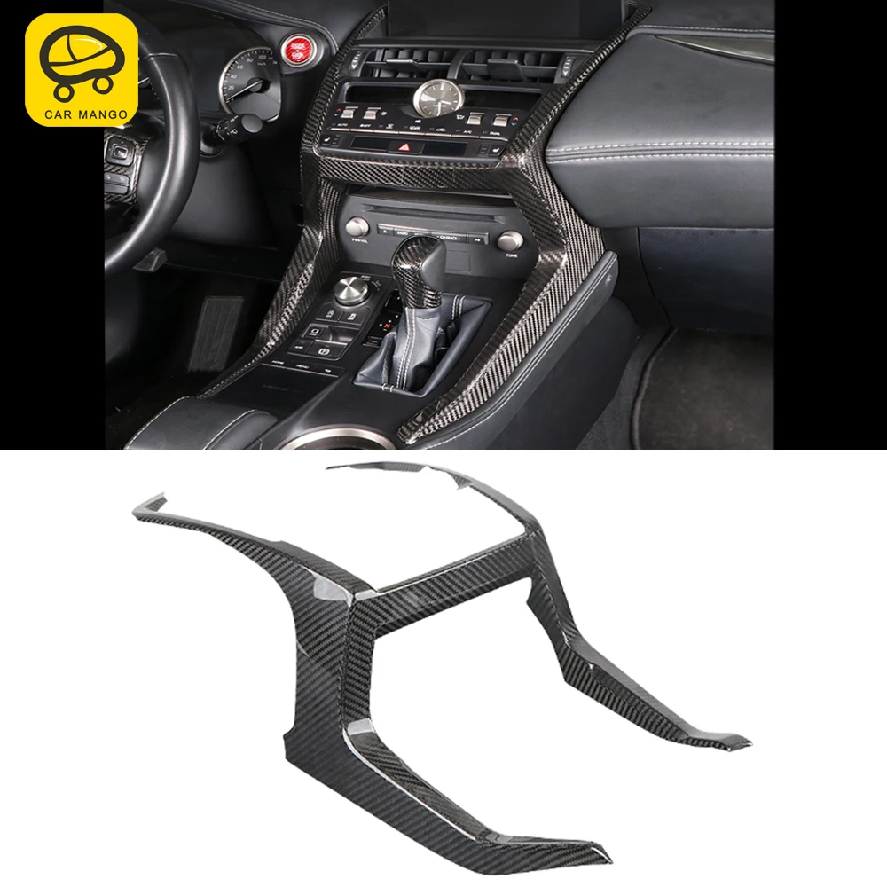 

CarManGo For Lexus NX 200 300 300h 2018-2020 Carbon Fiber Car Accessories Center Console Panel Cover Frame Sticker Decoration
