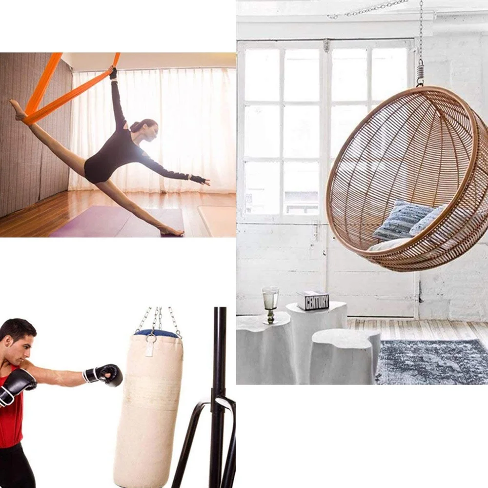 

Hammock Chair Hanging kit Heavy Duty Hammock Hooks Hammock Spring Ceiling Hammock Mount for Swing Chair
