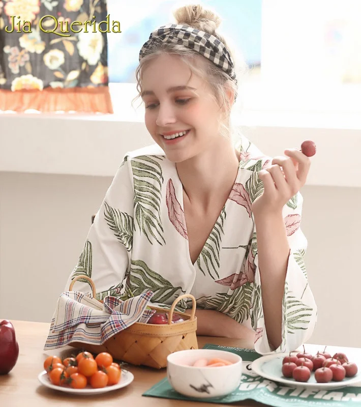 пижамный комплект Женский пляжном стиле новинка 2020 весенний домашняя одежда