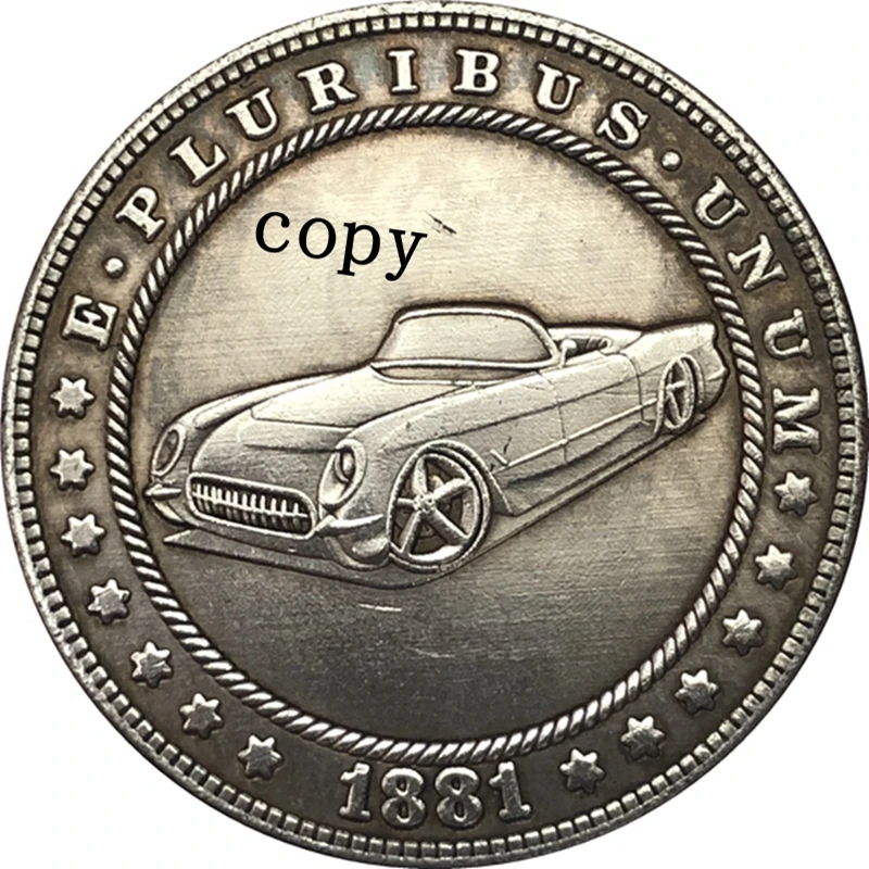 

Хобо никель 1881-CC, США, доллар Моргана, тип копии монеты 133