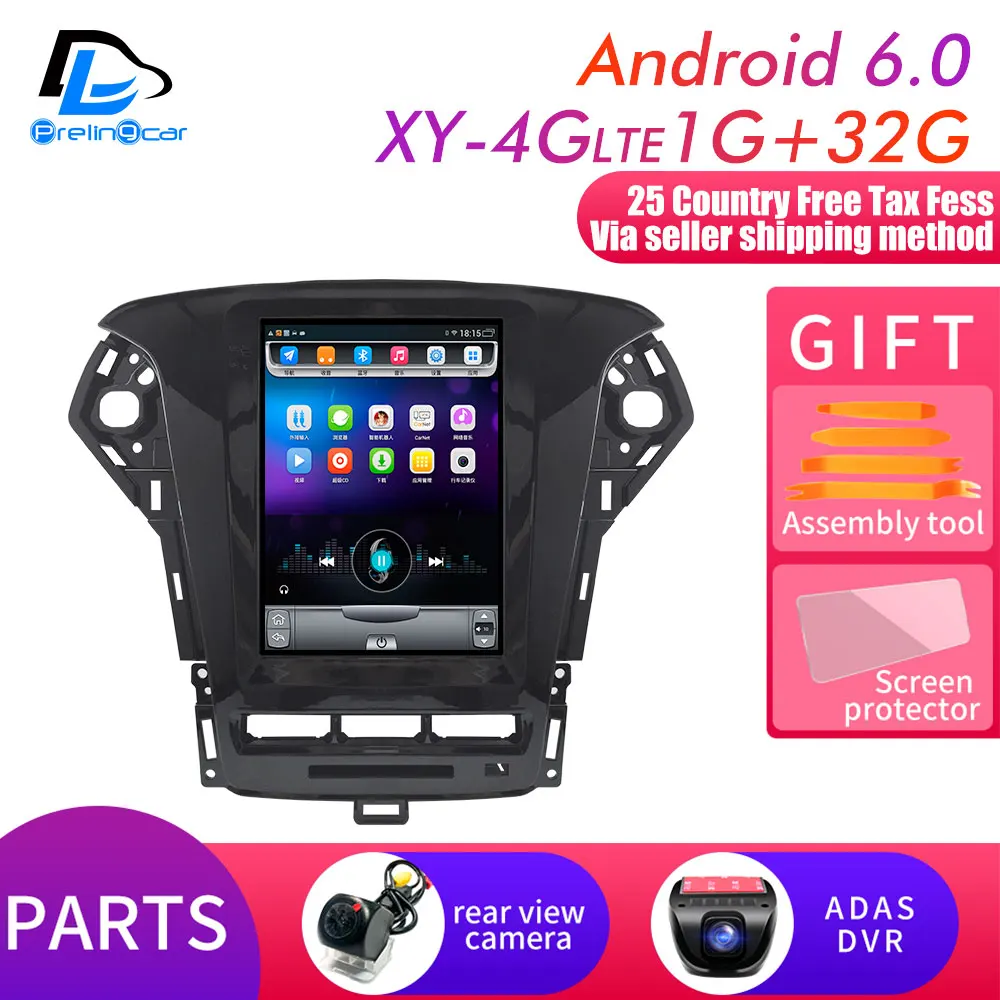 12,8 дюймов 4G Lte 64G rom Вертикальная android система для Ford mondeo 2011-2013 лет Мультимедиа Видео Радио плеер Навигация стерео - Цвет: 12.8 XY-4G 1G32G DVR