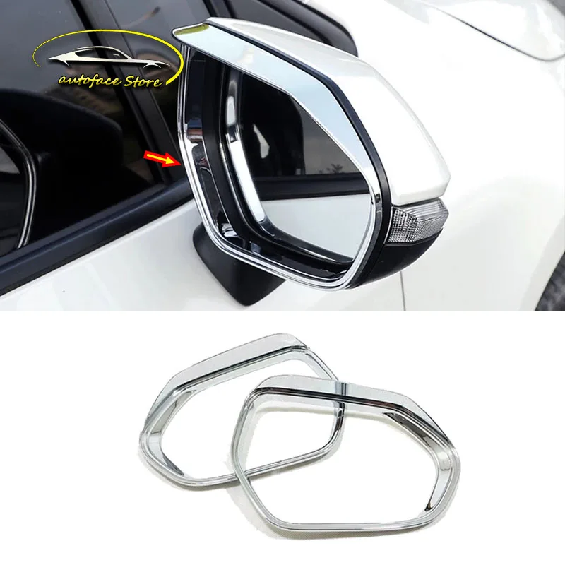 

Накладка-наклейка для защиты от дождя и бровей, аксессуары из АБС-хрома/углеродного волокна для Toyota Yaris 2020 2021, блок бокового зеркала заднего вида автомобиля