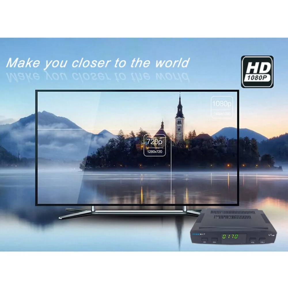 Freesat V7 спутниковый HD декодер приемник Full 1080P+ 1 шт. профессиональный HD DVB-S2+ USB WiFi ТВ набор стабильный сигнал