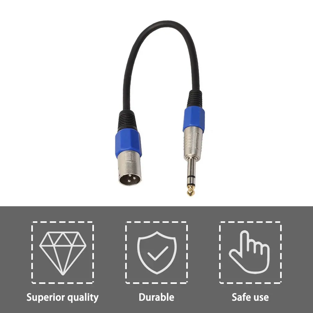 Папа XLR до 6 35 мм Стерео Джек кабель 0 3 м/0 5 м/1 м аудио активный питание спикер